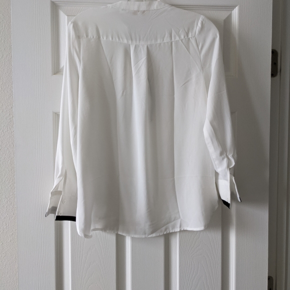 White long sleeve work blouse S - Picture 2 of 4